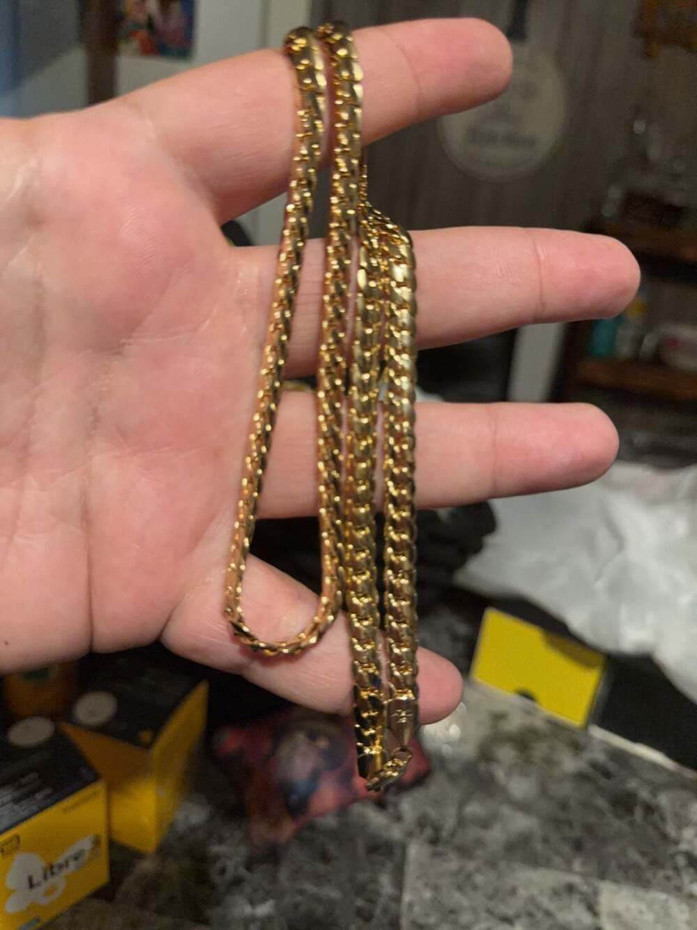 14K Gold filled Italian Curb Link Chain Necklace 24 inch beautiful